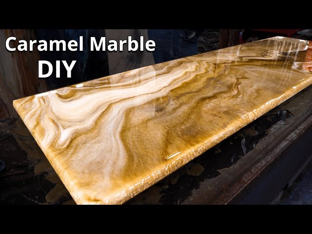 Caramel Marble: How I made My Own Countertop for Much Less