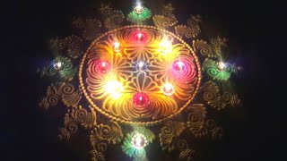 सीखीएं संस्कार भारती रंगोली बनाने की easy trick||beautiful Sanskar bharti rangoli by soul with genie