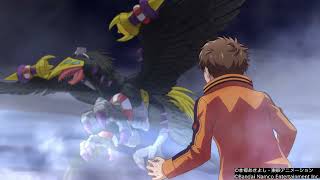 Digimon Survive :Falcomon digivolve to Crowmon
