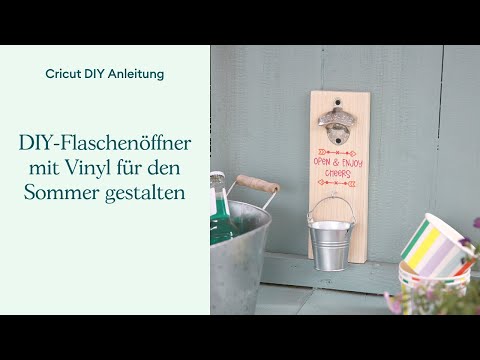 Flaschenöffner mit Kronkorken-Aufbewahrung selber machen | Cricut DIY Tutorial