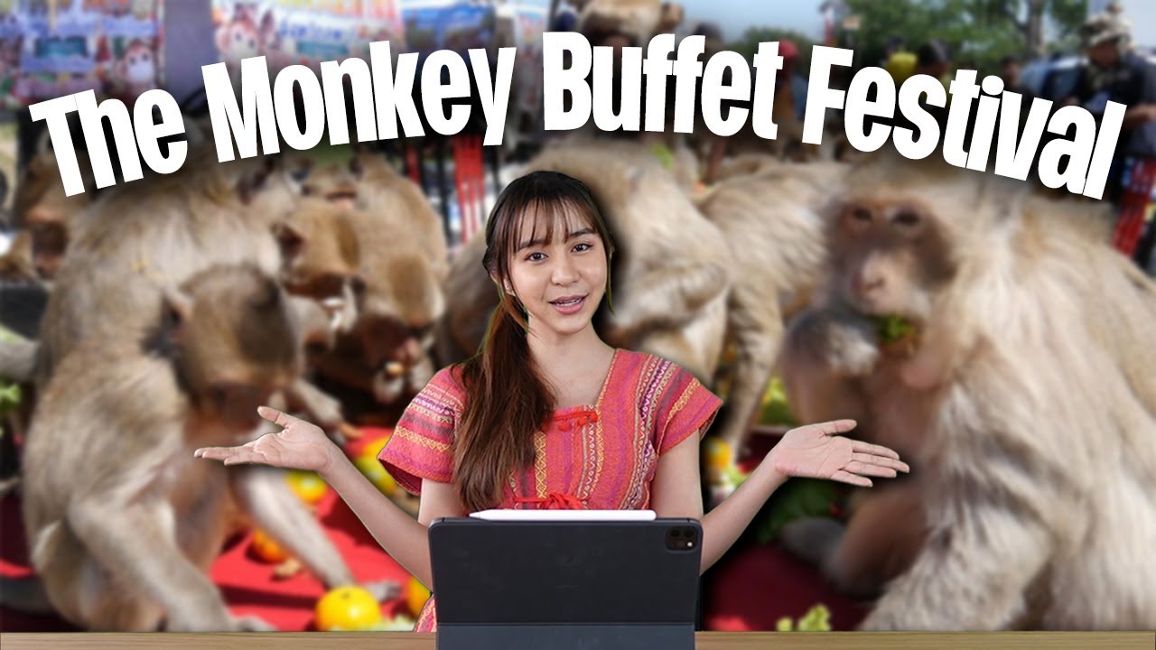 The Monkey Buffet Festival in Thailand | 2 Minutes Thailand - YouTube