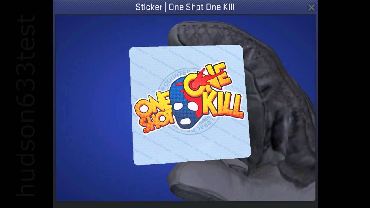 One Shot One Kill Sticker CSGO - YouTube