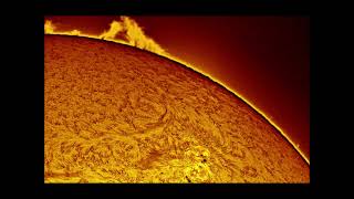 2-hr time-lapse sun&#39;s atmosphere ( Chromosphere) prominence/lift-off of  plasma filament AR-3599 CME