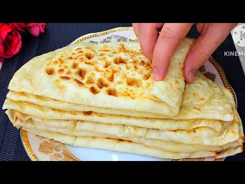 Всего лишь ВОДА + МУКА + ТВОРОГ! Никогда бы не подумала что это так вкусно! Очень вкусные лепешки!