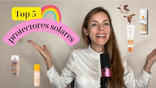 LOS MEJORES PROTECTORES SOLARES DEL MERCADO | top 5 #skincare #protectores #derma