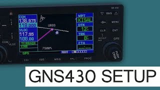 Quick and efficient GNS430 moving map setup!
