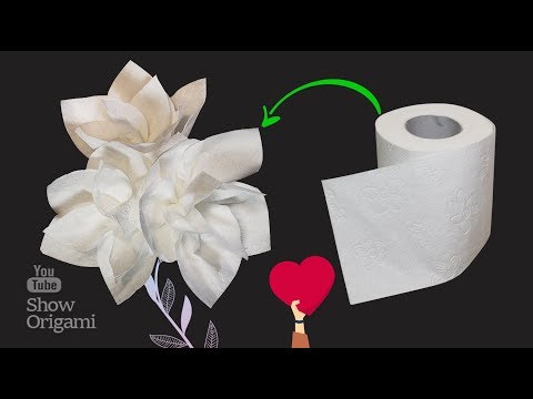 Вопрос: Как делать цветы из туалетной бумаги?