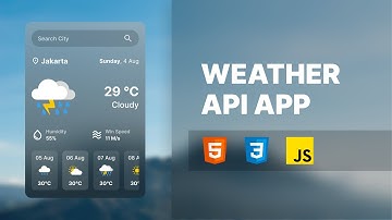 Build a Weather App using HTML CSS & JavaScript | Weather API JavaScript Project