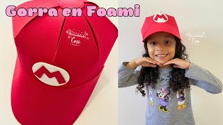 Gorra en Foami (Gorra de Mario Bros) Manualidades