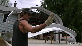 Steel Building Assembly 1/15  Raising the First Arch