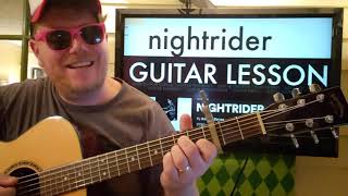 NIGHTRIDER - Arizona Zervas // easy guitar tutorial beginner lesson tabs easy chords