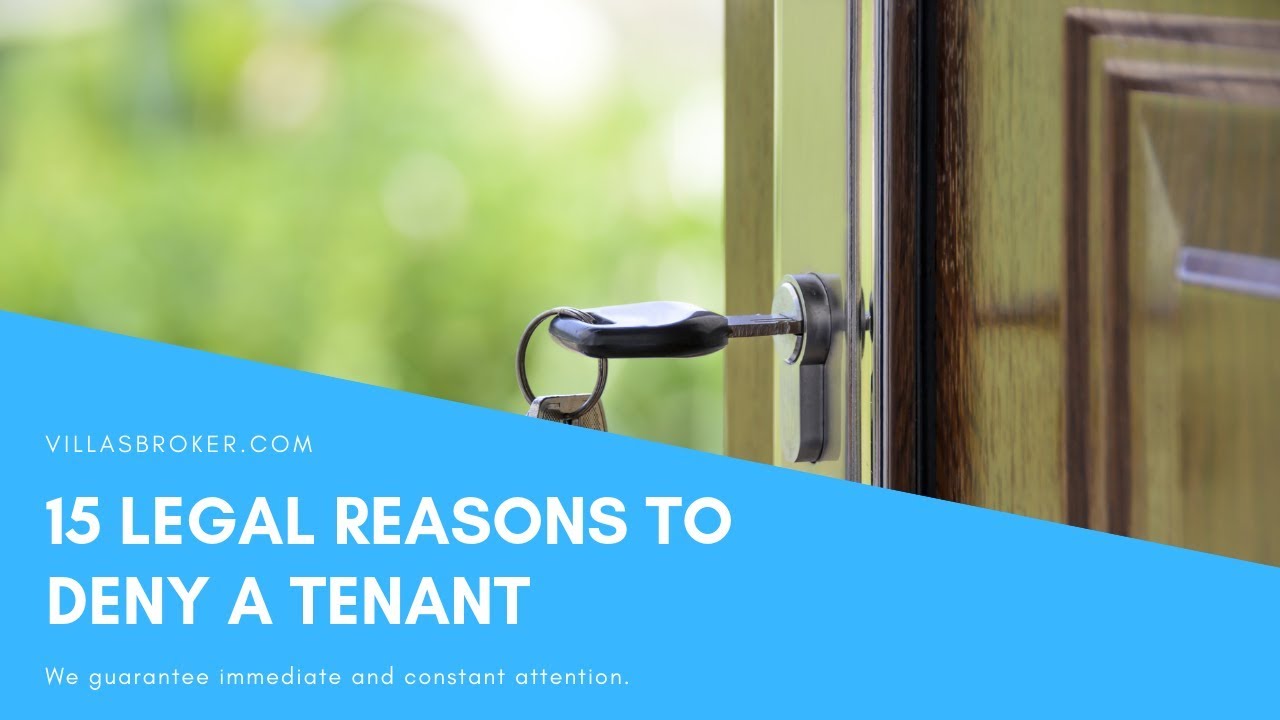 15 Legal Reasons to Deny a Tenant ❌🤷 2018