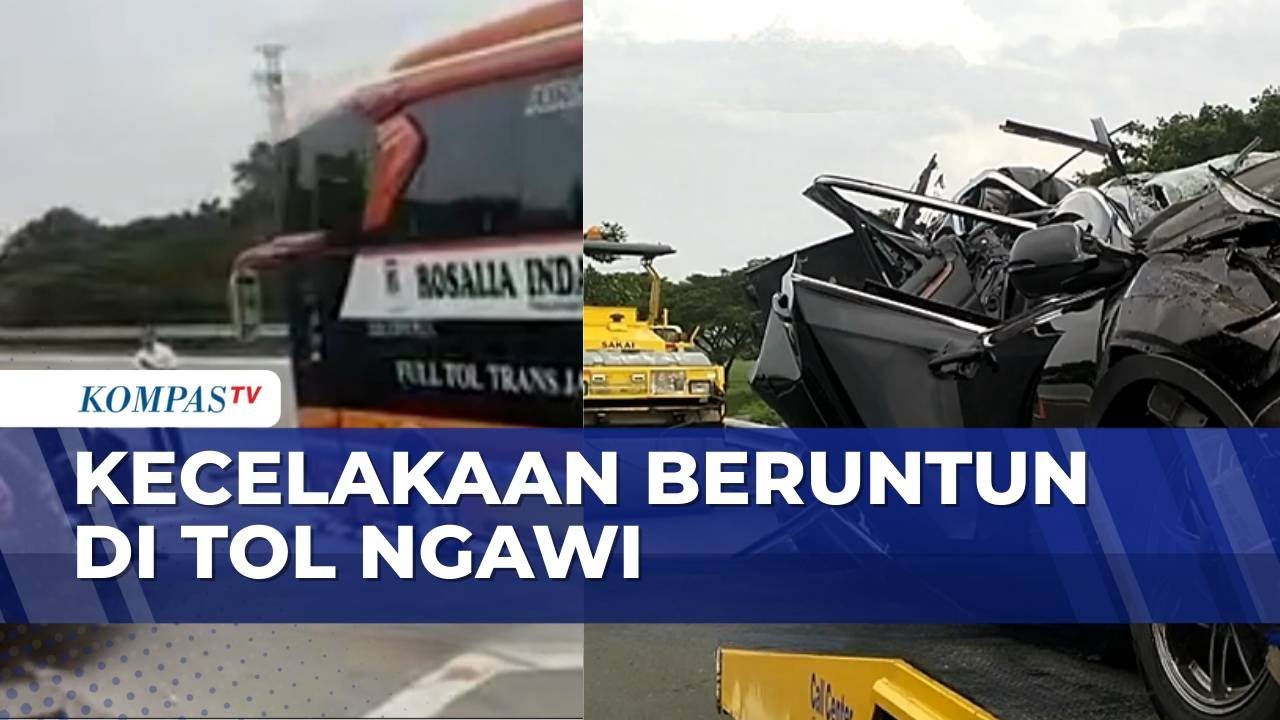 Detik-detik Pasca Kecelakaan Beruntun di Tol Ngawi, 3 Orang Terluka | KOMPAS PETANG