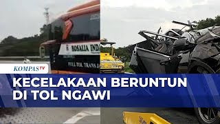 Detik-detik Pasca Kecelakaan Beruntun di Tol Ngawi, 3 Orang Terluka | KOMPAS PETANG