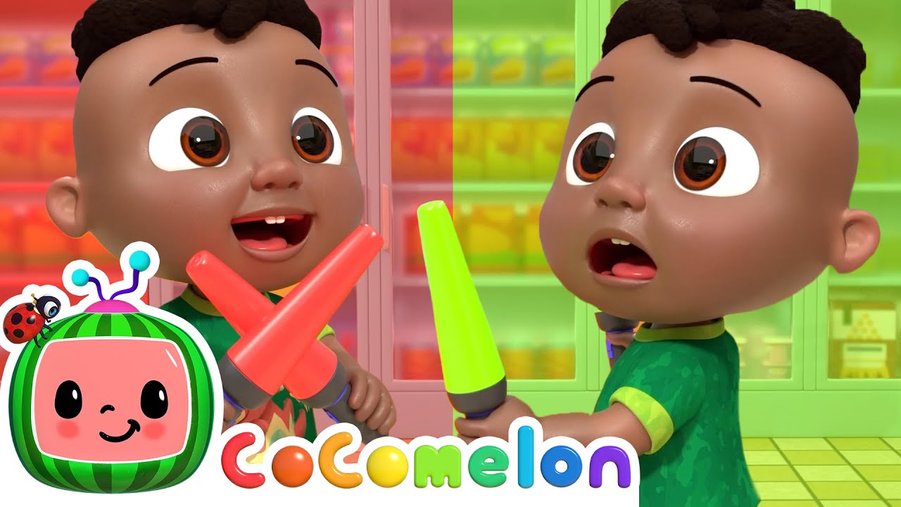 Red Light Green Light | Cody's Grocery Game Color Song | CoComelon Kids ...