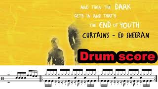 Ed Sheeran - Curtains Drum score Portuguese score