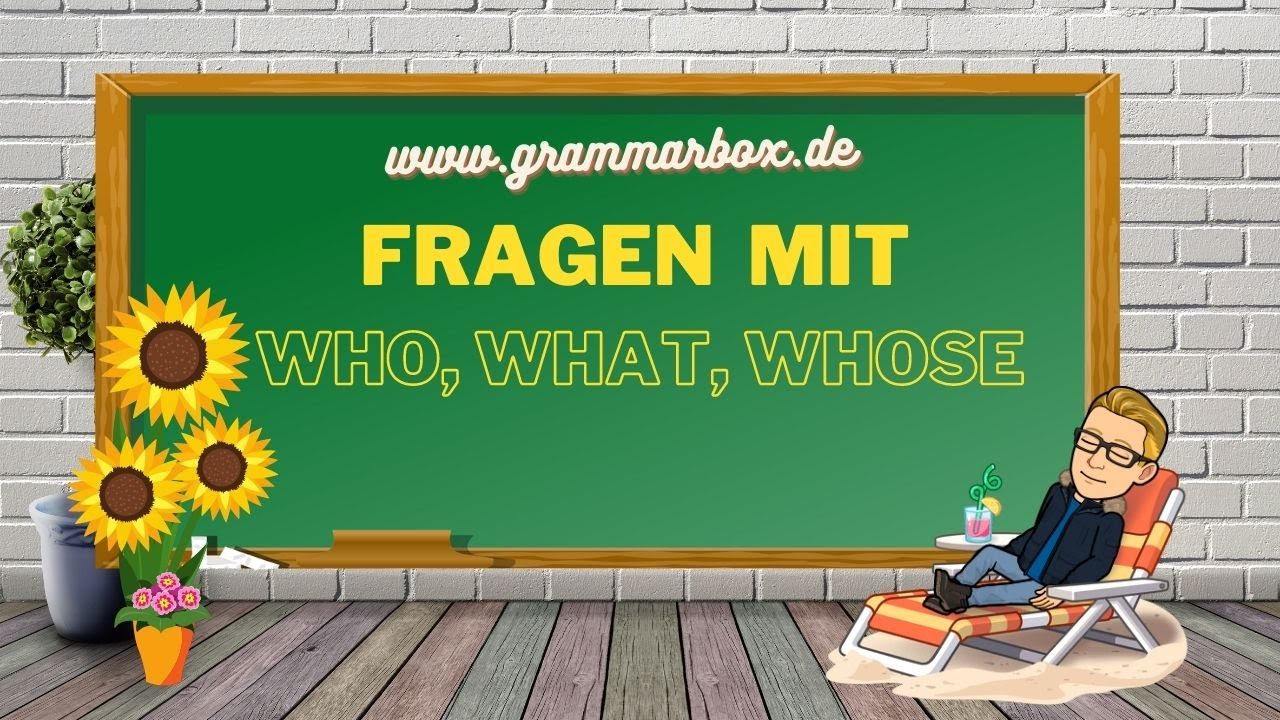 Englisch übungen Fragen Mit Who Und What