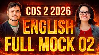 CDS 2 2026 English Mock 2 | Complete Explanation Class | Detailed Solutions