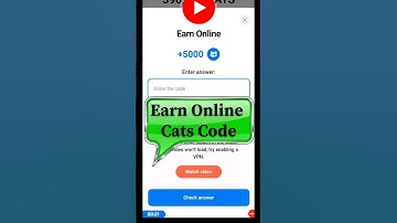 Earn Online Today Cats Code | 26 November cats code | cats video code #cats
