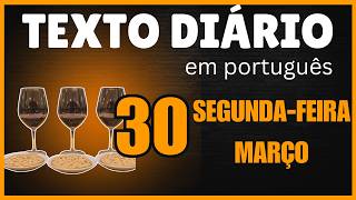 Texto Diário De Hoje Em Português Segunda-Feira 30 De Março 2026