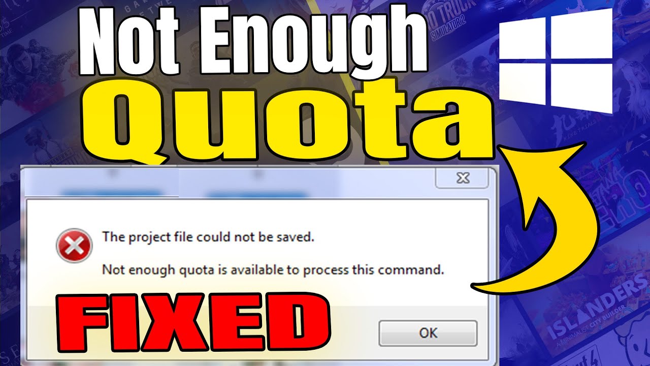 How to Fix 0x80070718 Not enough quota is available to process this
