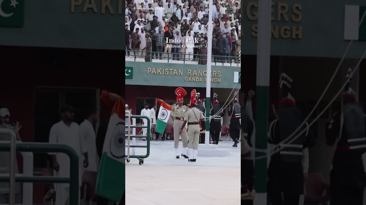 India-Pakistan Prade ceremony at Hussainiwala Border near Firozpur,Punjab 