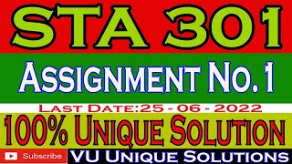 STA301 Assignment 1