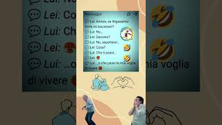 se litighiamo mi lasceresti #shorts #ridere #risate #barzellette #messaggio #ironia #barzelletta