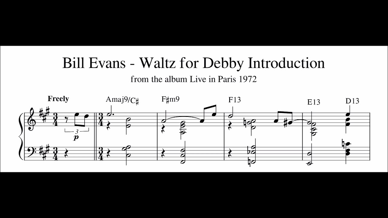 Bill Evans - Waltz for Debby Introduction (1972) - Piano