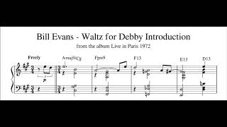 Bill Evans - Waltz for Debby Introduction (1972) - Piano Transcription (Sheet Music in Description)