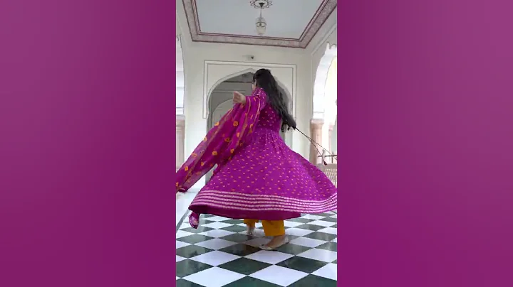 PANSY PURPLE BANDHANI ANARKALI   | Plus Size Anarkali India