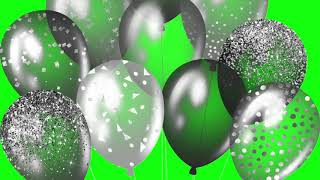 Silver Wedding Balloons Green Screen Effect