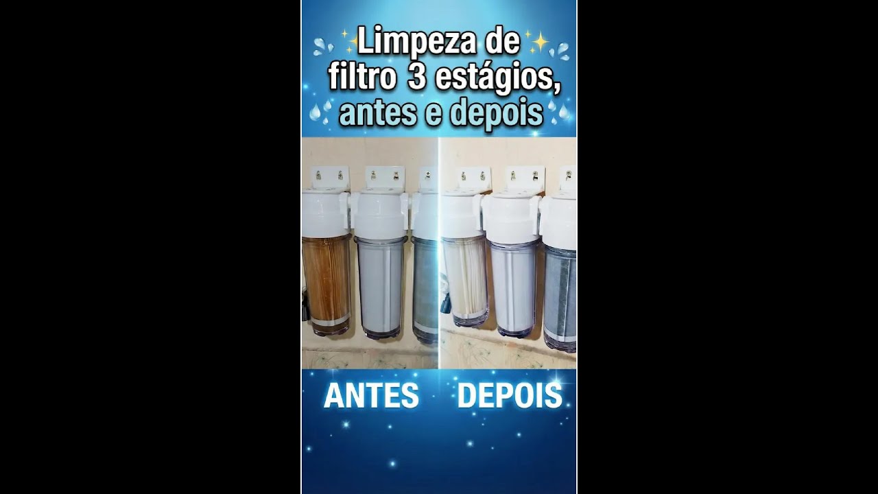 Limpeza de filtro 3 estágios