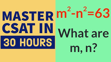 How many pairs of natural numbers are there such that the difference of whose squares | CSAT MANTRA
