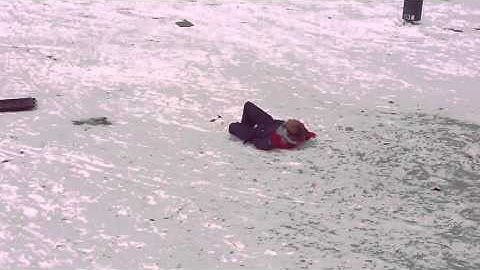 Extreme sledding gone wrong