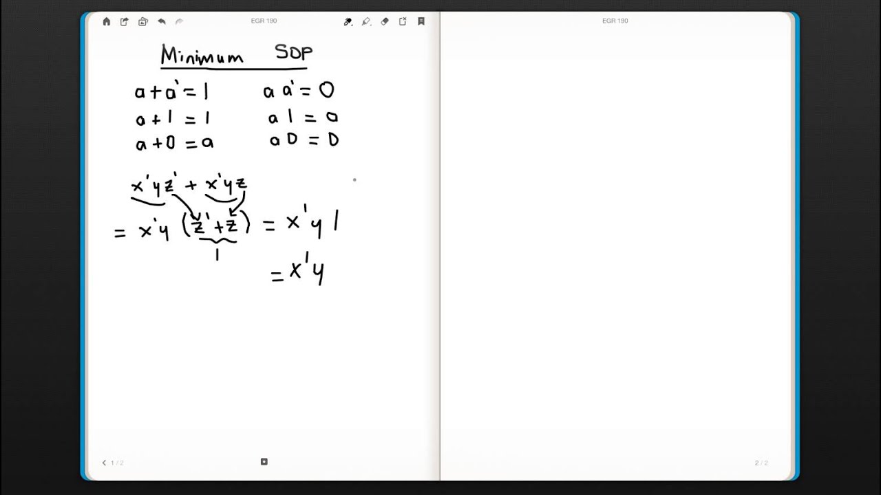 minimum sop egr 190 digital circuits week 2 4 youtube minimal sop form