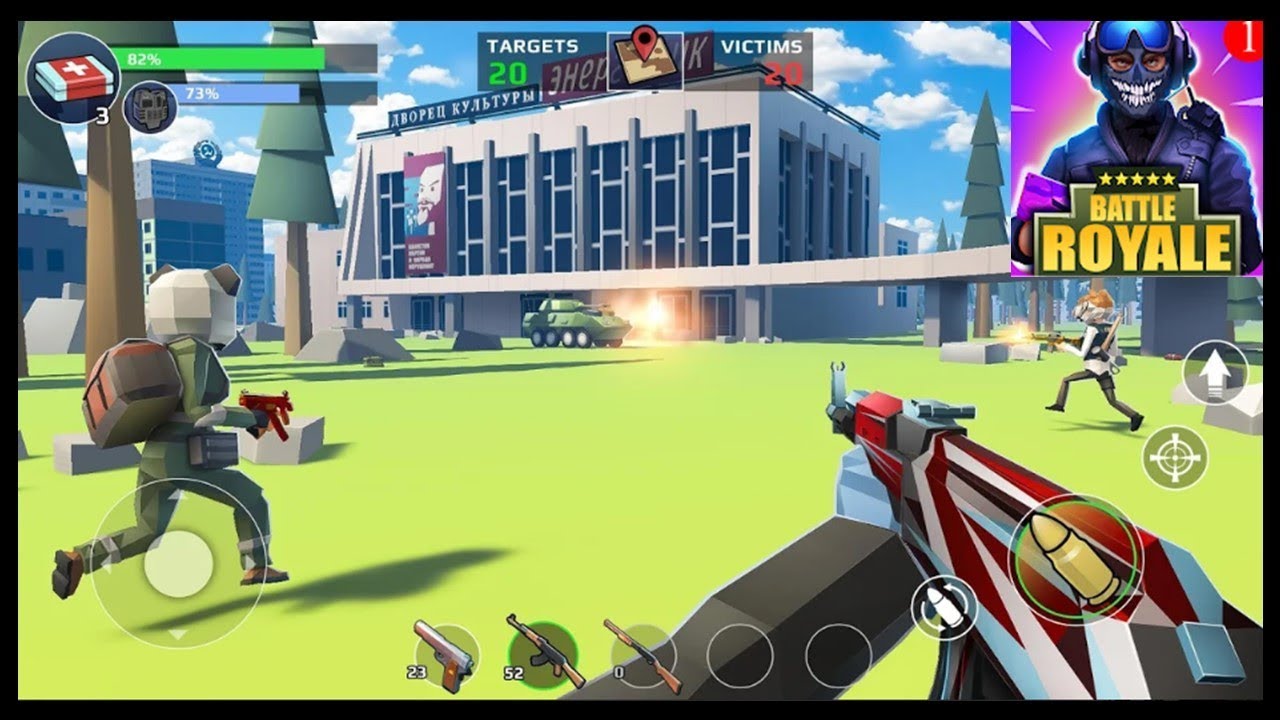 Pixel Battle Royale jogo 3D de tiro FPS offline versão móvel