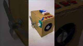 How to make best simple Air Cooler at home with Cardboard DC motor #shorts