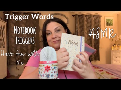 ASMR // Trigger Words / Note Book Tapping / Paint Brush Sounds / Fun, Cosy ASMR
