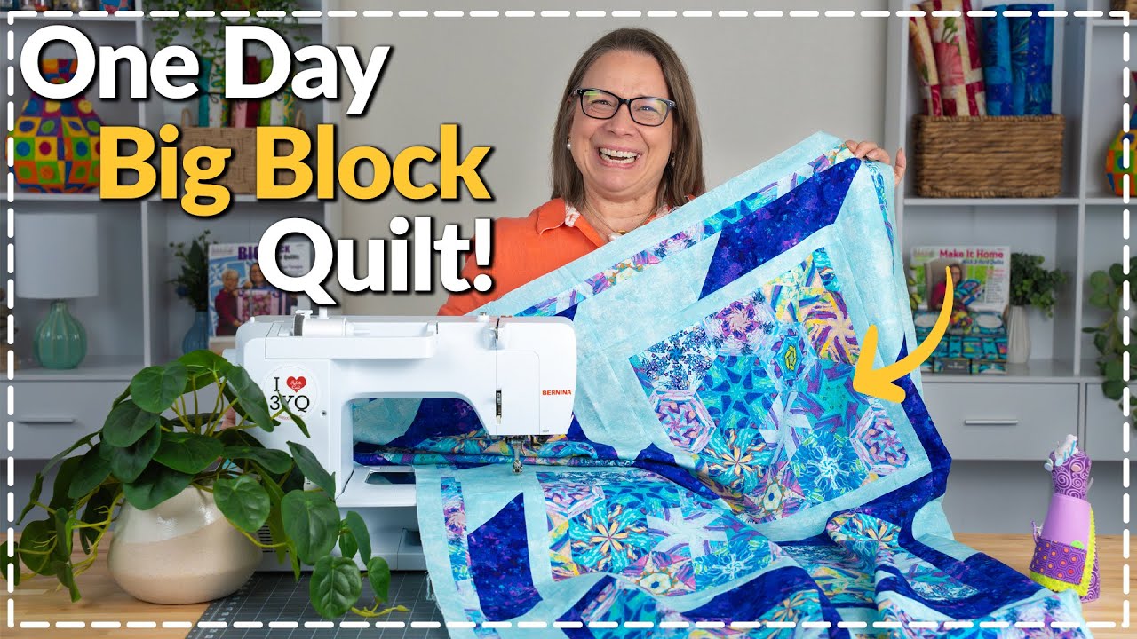 Make this BIG Block Quilt in a Day – Easy Quilt Tutorial!
