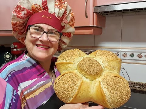Pan 🍞 en Forma de Flor 🌼 Fácil y Rico 😋