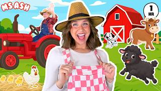 🚜 Fun On The Farm With Ms Ash | Farm Animals, Tractors, ABCs, & More! | Toddler Learning Videos 🐄