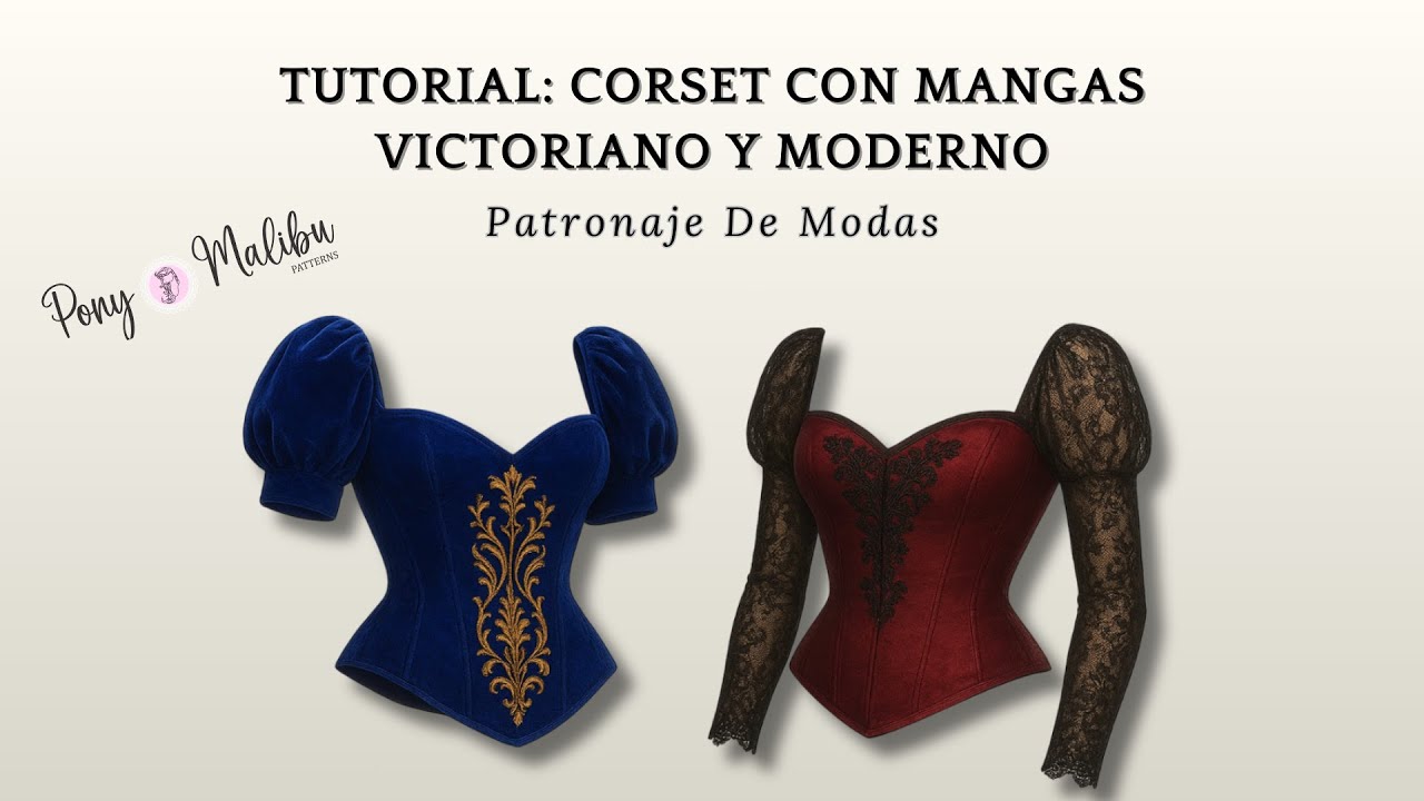 COMO HACER PATRÓN CORSET CON MANGAS || How to Make a Corset with Sleeves