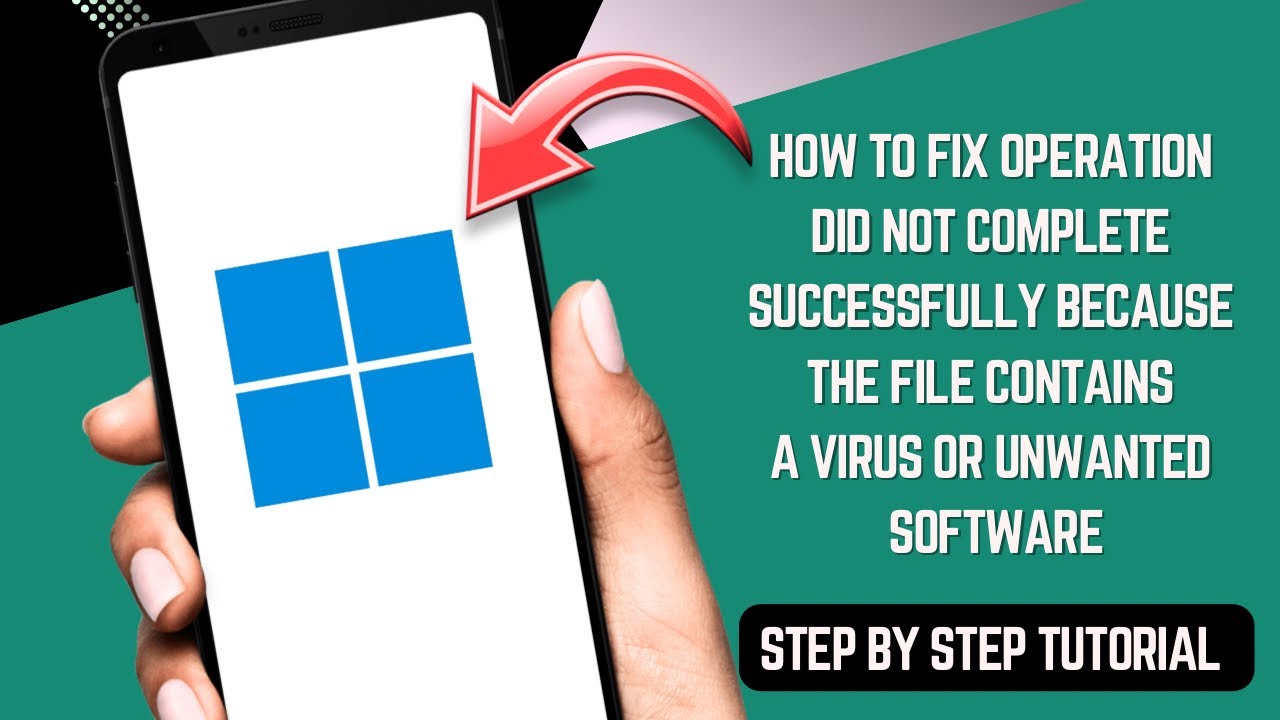 HOW TO FIX OPERATION DID NOT COMPLETE SUCCESSFULLY BECAUSE THE FILE ...