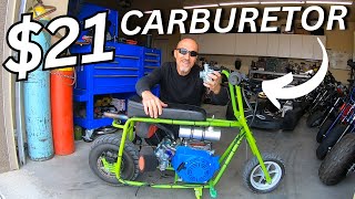 Minibike Honda CRF Carburetor Swap
