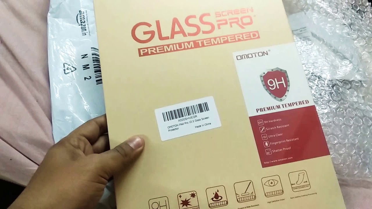 Omoton 9H hardness tempered glass screen for iPad pro YouTube