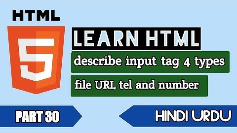 web development series for visually impaired person part 30 describe input types file URL tel number