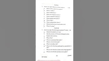 +3 Bsc 1 sem botany Core 2 Questions paper Utkal University