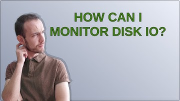 How can I monitor disk io?