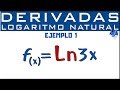 Derivada de logaritmo natural | Ejemplo 1